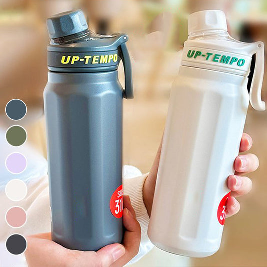 Stainless Steel Insulated Water Bottle with Handle Straw Lid