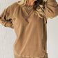 Women's Pocketed Pullover with Ribbed Pattern